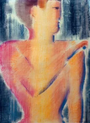 Männliche Figur nach rechts